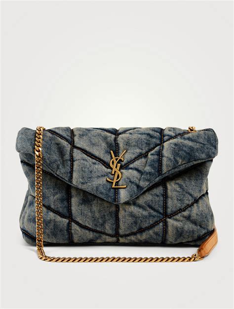 ysl loulou denim puffer|YSL loulou puffer bag large.